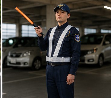 交通誘導警備の様子